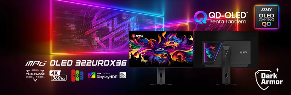 MSI представила топовый MPG OLED 322URDX36 с 4K при 360 Гц и Triple-Mode MSI представила топовый MPG OLED 322URDX36 с 4K при 360 Гц и Triple-Mode