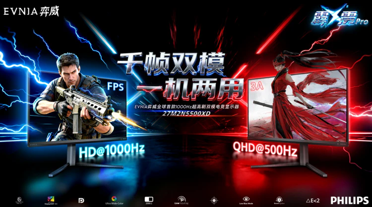 Philips представила Evnia 27M2N5500XD c частотой 1000 Гц Philips представила Evnia 27M2N5500XD c частотой 1000 Гц